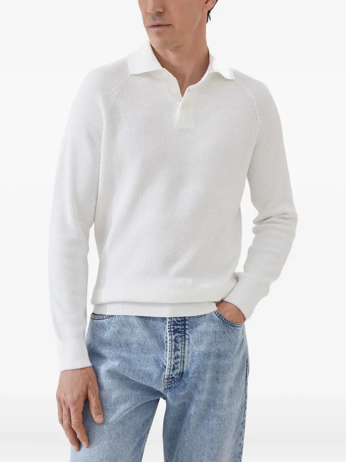 Brunello Cucinelli ニットポロジャンパー - 画像3