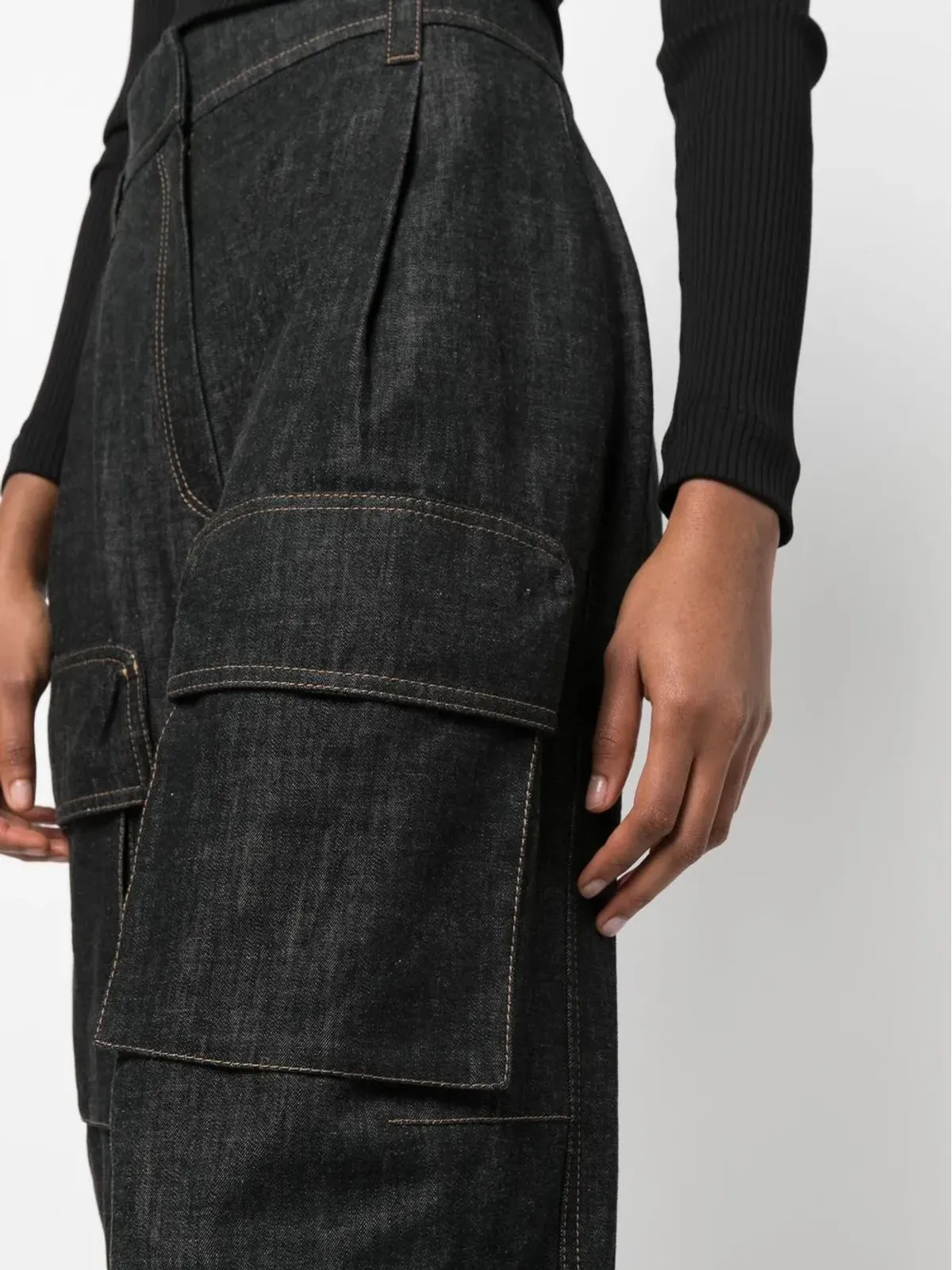 Brunello Cucinelli 高腰カーゴジーンズ - 画像5