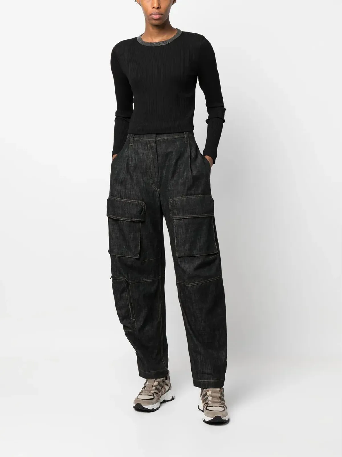Brunello Cucinelli 高腰カーゴジーンズ - 画像2