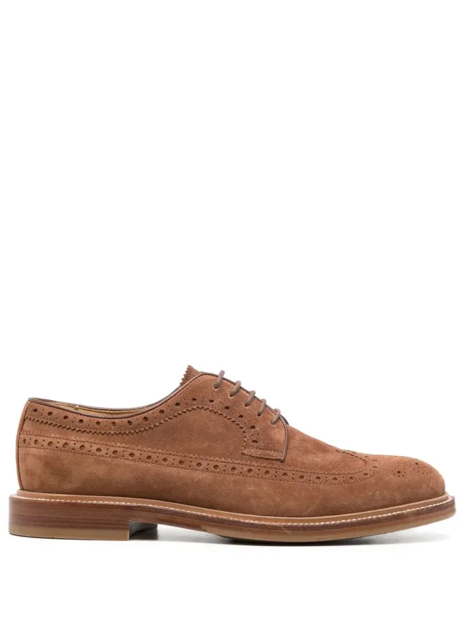 Brunello Cucinelli Brunello Cucinelli パーフォレーテッド・スエード・ブローグスの商品画像