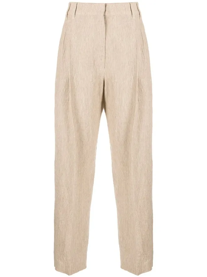 Brunello Cucinelli Brunello Cucinelli クロップドリネンパンツの商品画像