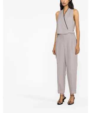 Brunello Cucinelli クロップド シルクリネン ジレジャケット - サムネイル3