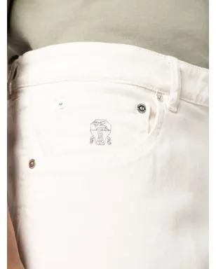 Brunello Cucinelli 染めデニムパンツ（ホワイト） - サムネイル5