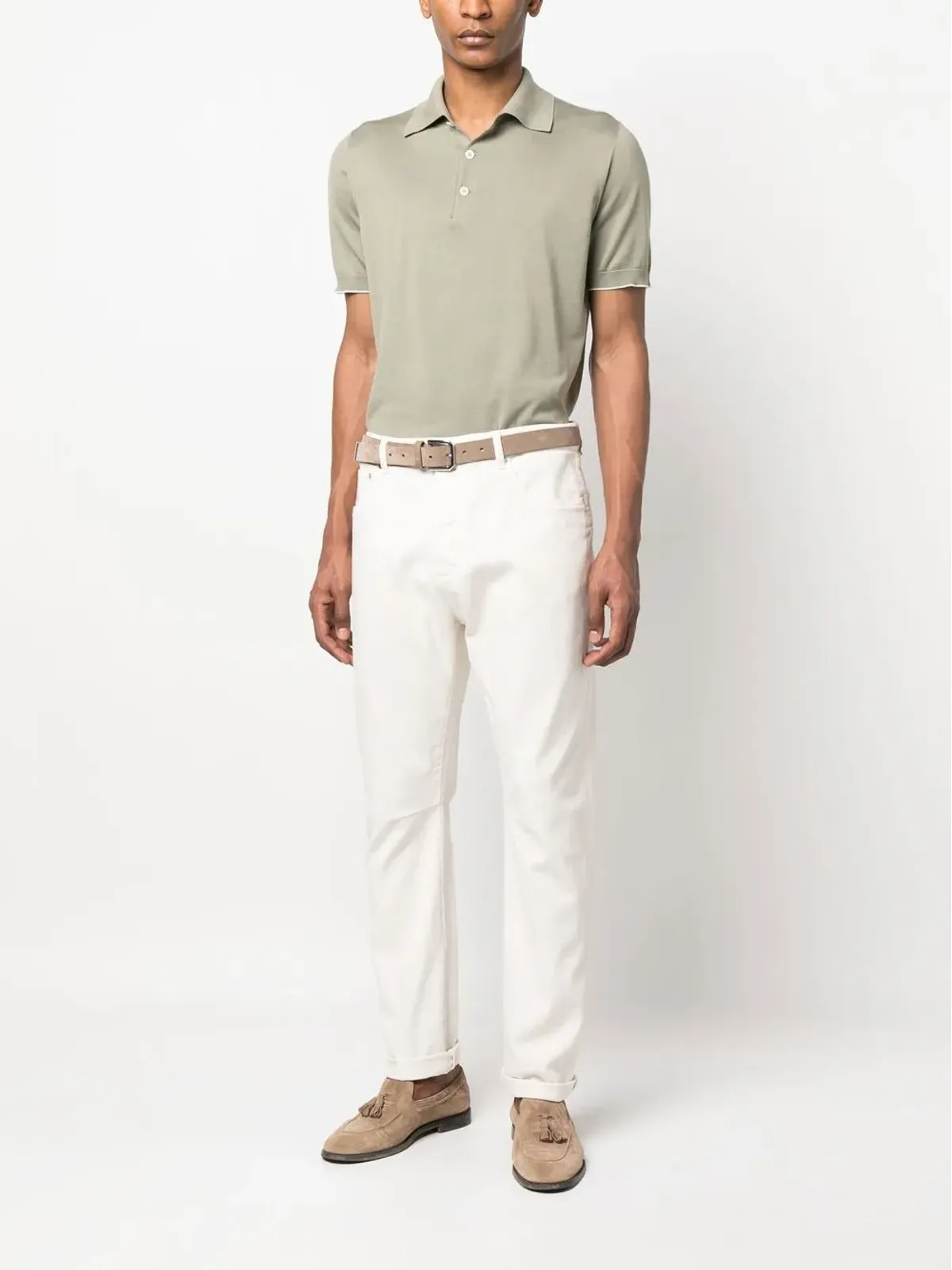 Brunello Cucinelli 染めデニムパンツ（ホワイト） - 画像2