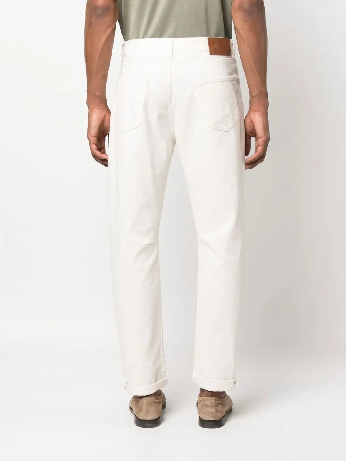 Brunello Cucinelli 染めデニムパンツ（ホワイト） - 画像4