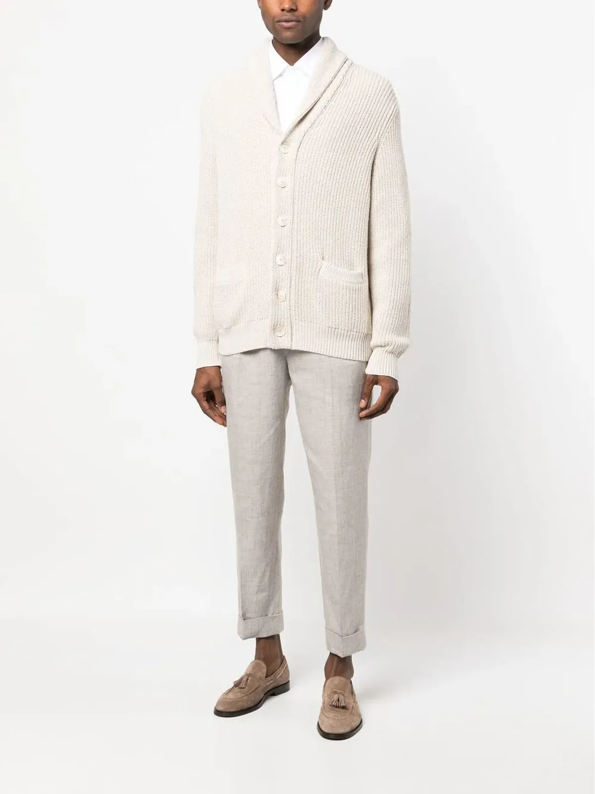 Brunello Cucinelli チェック柄ストレートパンツ - 画像2