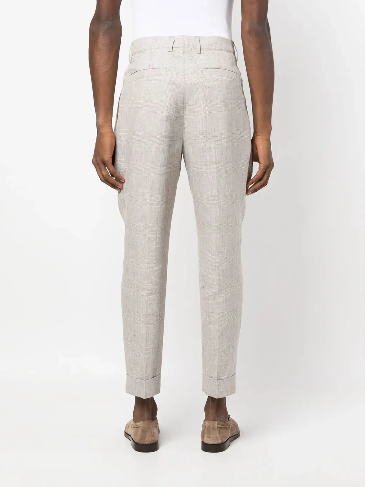 Brunello Cucinelli チェック柄ストレートパンツ - 画像4