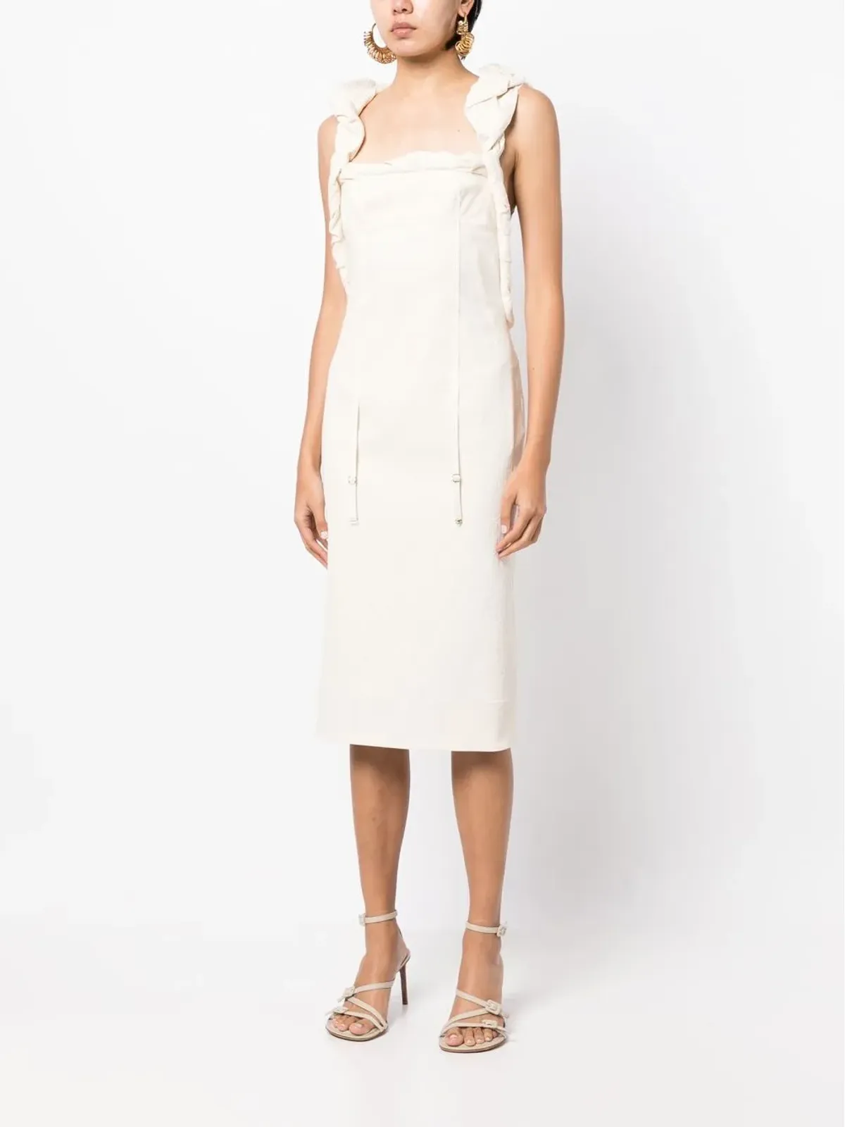 Jacquemus オープンバック・フリルショルダードレス - 画像3