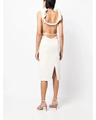 Jacquemus オープンバック・フリルショルダードレス - サムネイル4