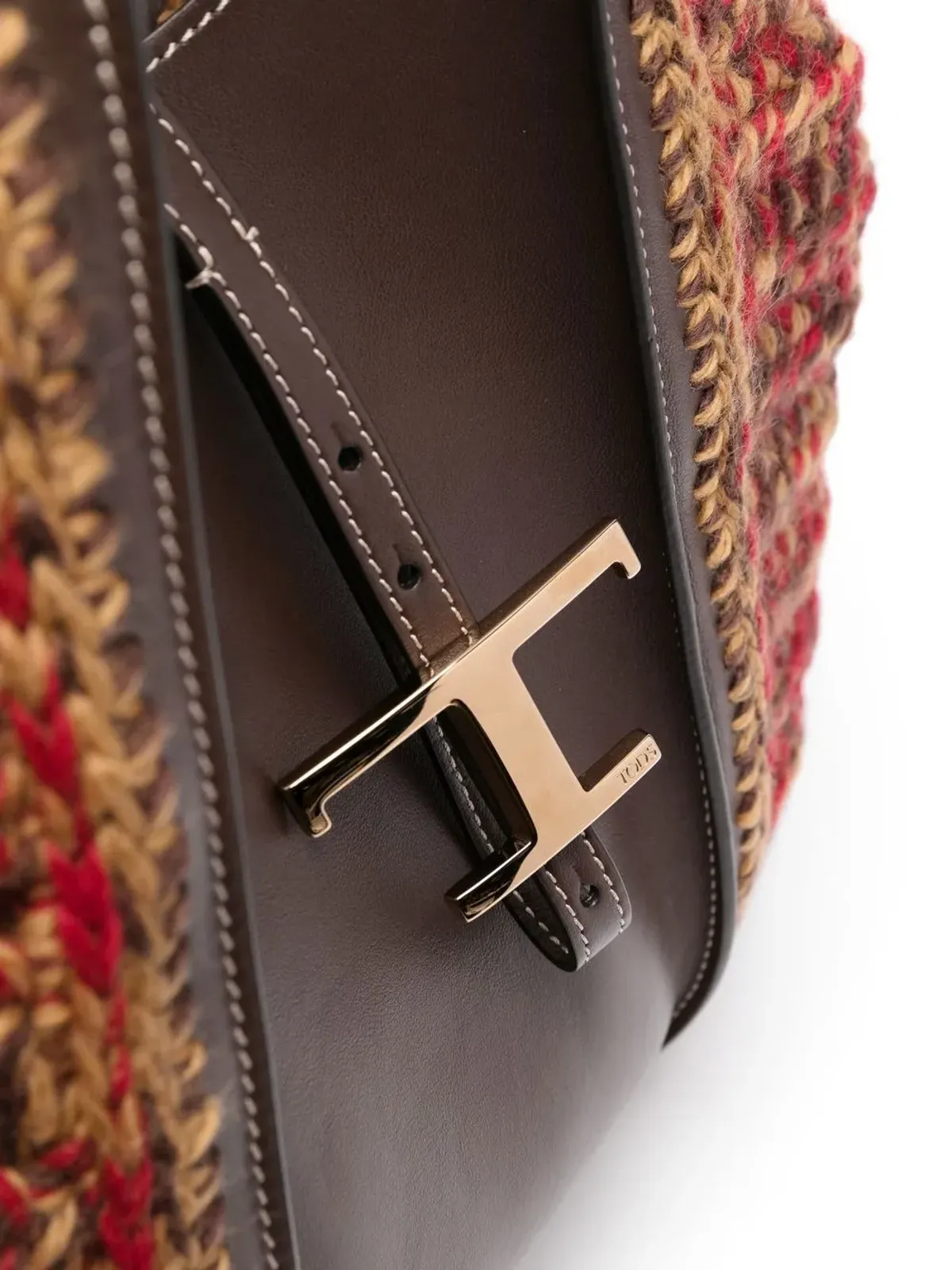 Tod's レザーパネル トートバッグ - 画像5