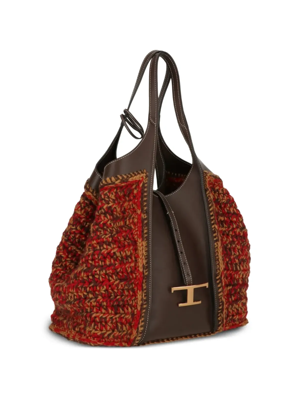 Tod's レザーパネル トートバッグ - 画像3