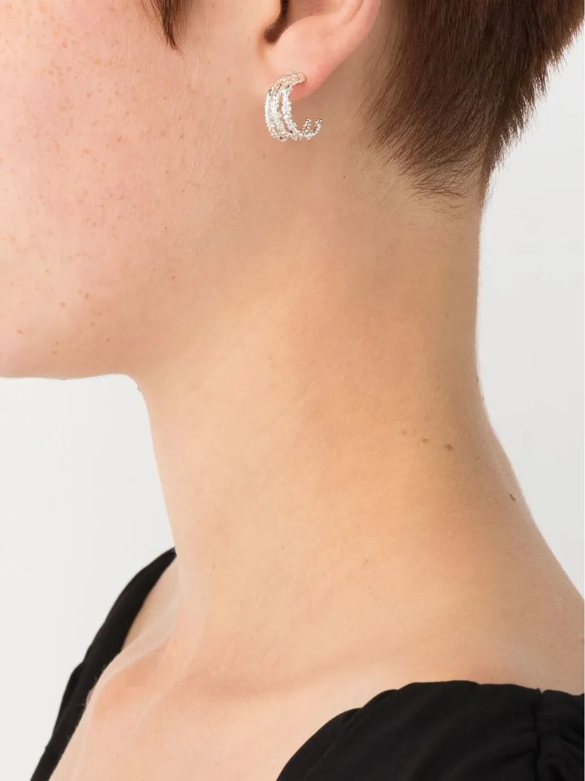 Alighieri The Single Crumbling hoop earring - Silver - 画像2