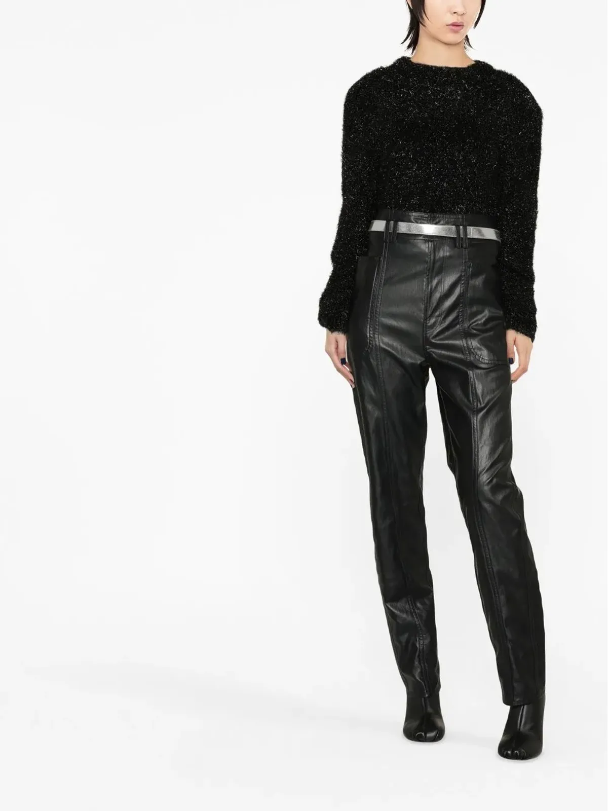 Alberta Ferretti グリッター付きパフスリーブのセーター - 画像2