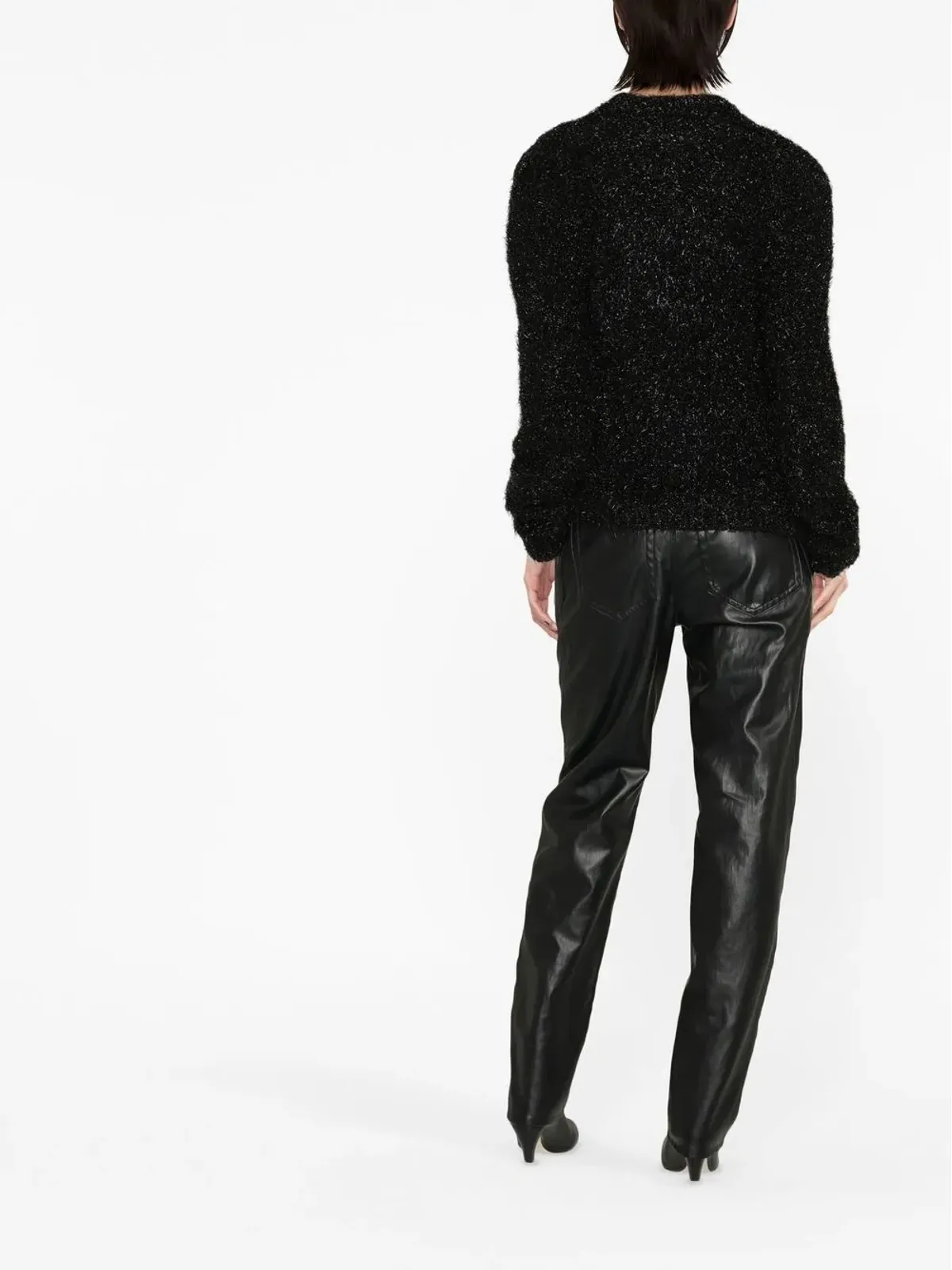 Alberta Ferretti グリッター付きパフスリーブのセーター - 画像4