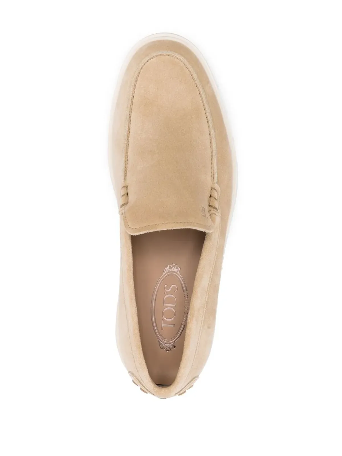 Tod's リッジドソール・スエードローファー - ベージュ - 画像4