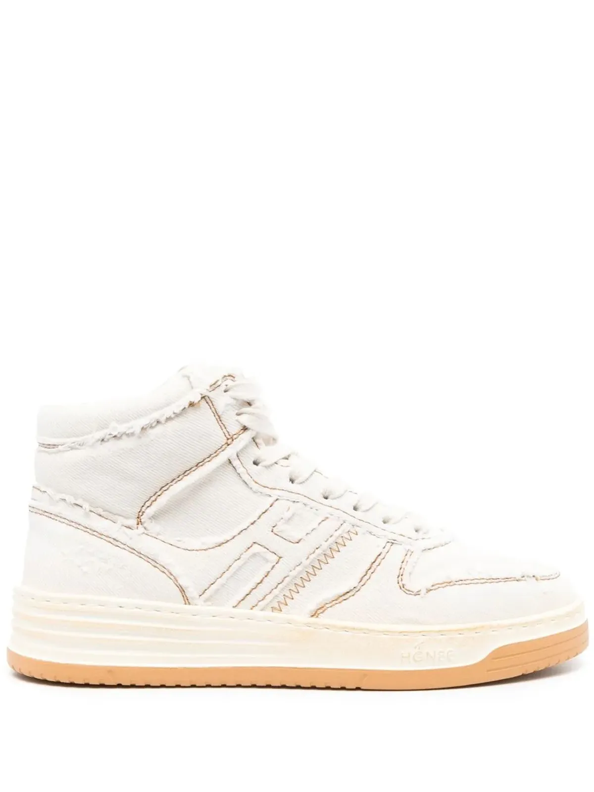 Hogan コントラストステッチ ハイトップスニーカー - 画像1