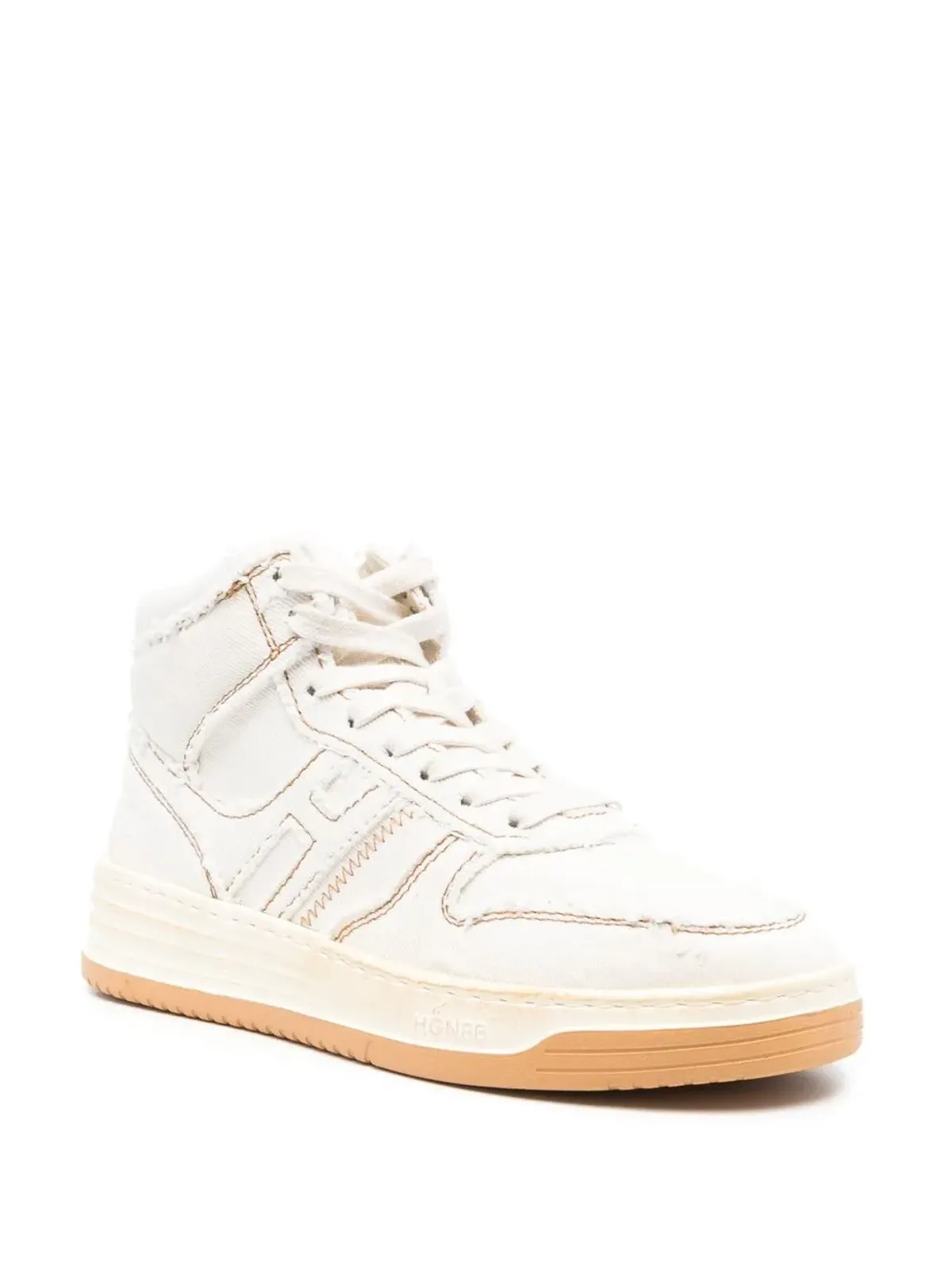 Hogan コントラストステッチ ハイトップスニーカー - 画像2