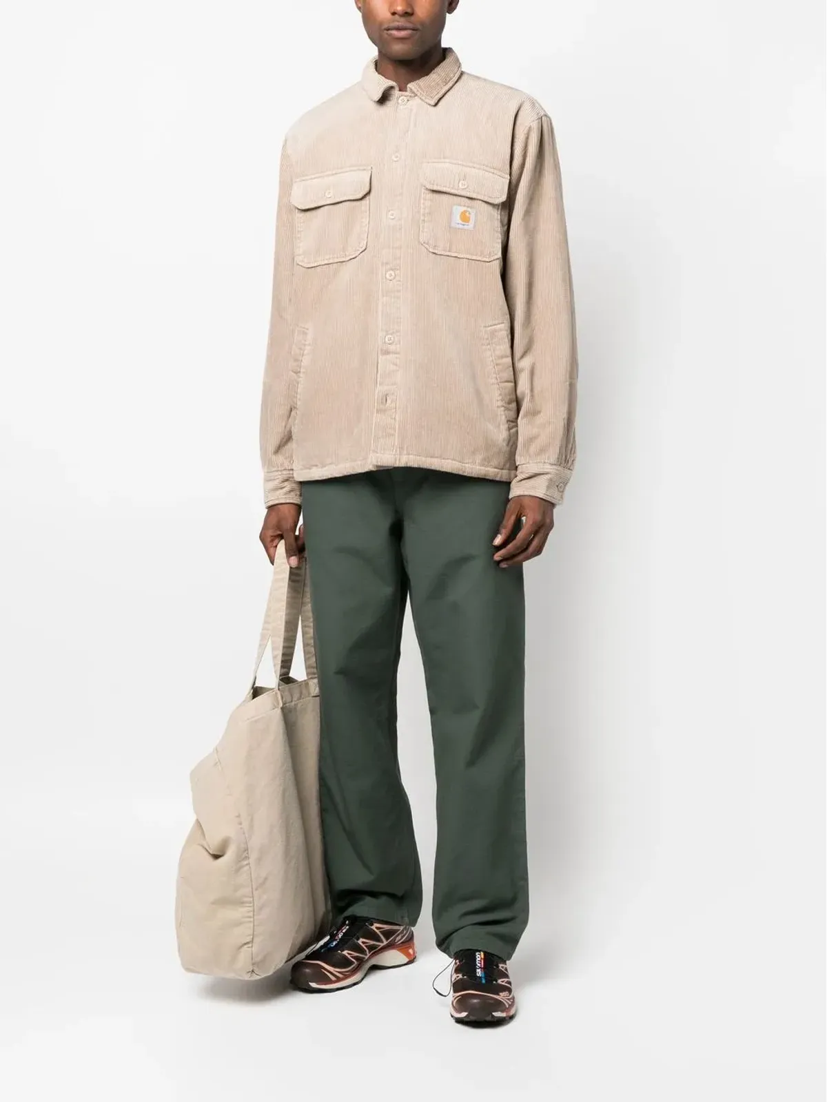 Carhartt WIP ロゴパッチ付きボタンシャツ - Brown - 画像2