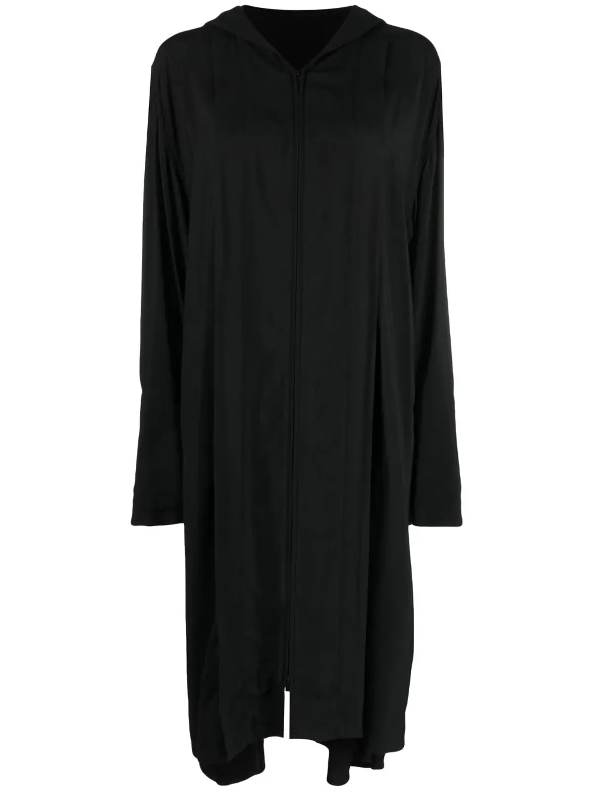 Yohji Yamamoto アシンメトリックフーデッドコート - 画像1
