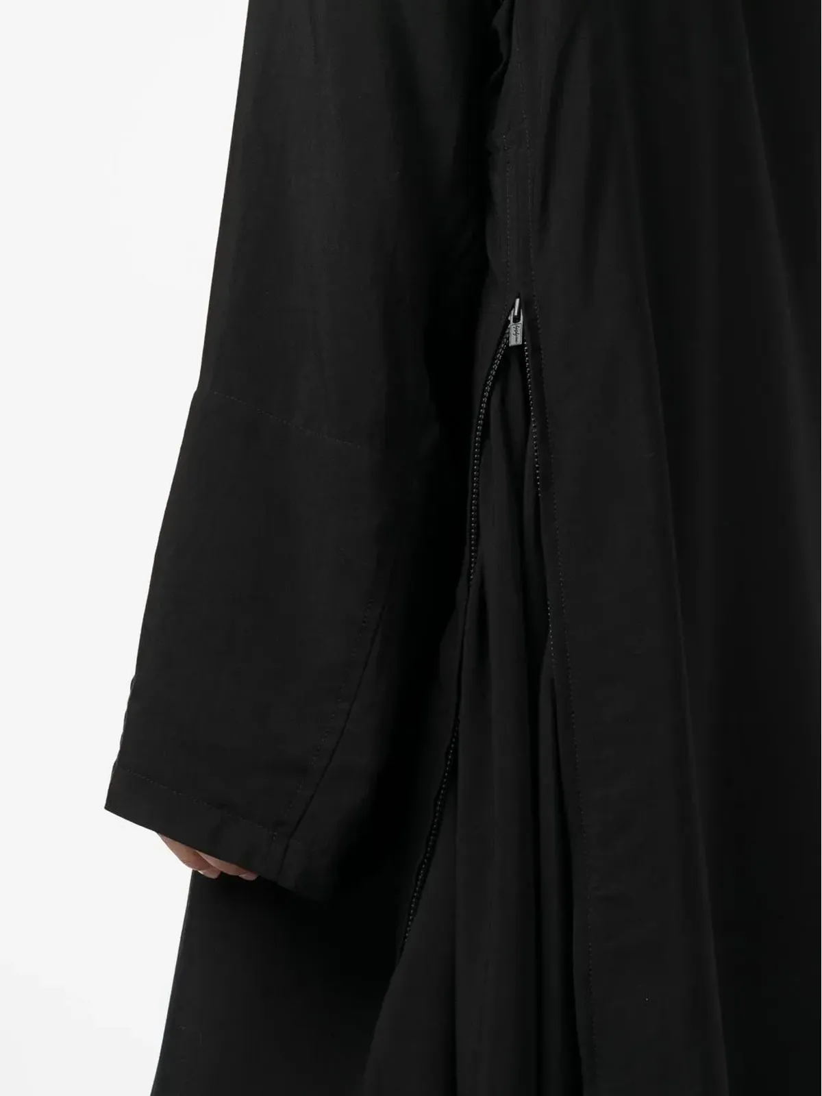 Yohji Yamamoto アシンメトリックフーデッドコート - 画像5