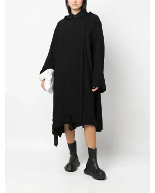 Yohji Yamamoto アシンメトリックフーデッドコート - サムネイル2