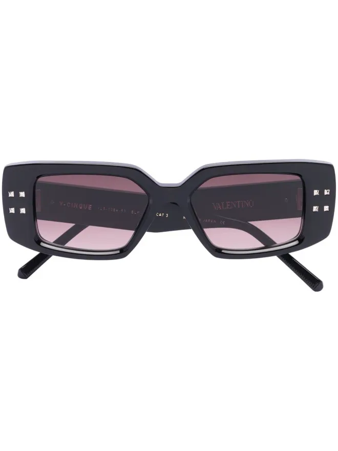 VALENTINO GARAVANI EYEWEAR VALENTINO GARAVANI EYEWEAR ロックスタッド レクタングルフレーム サングラスの商品画像