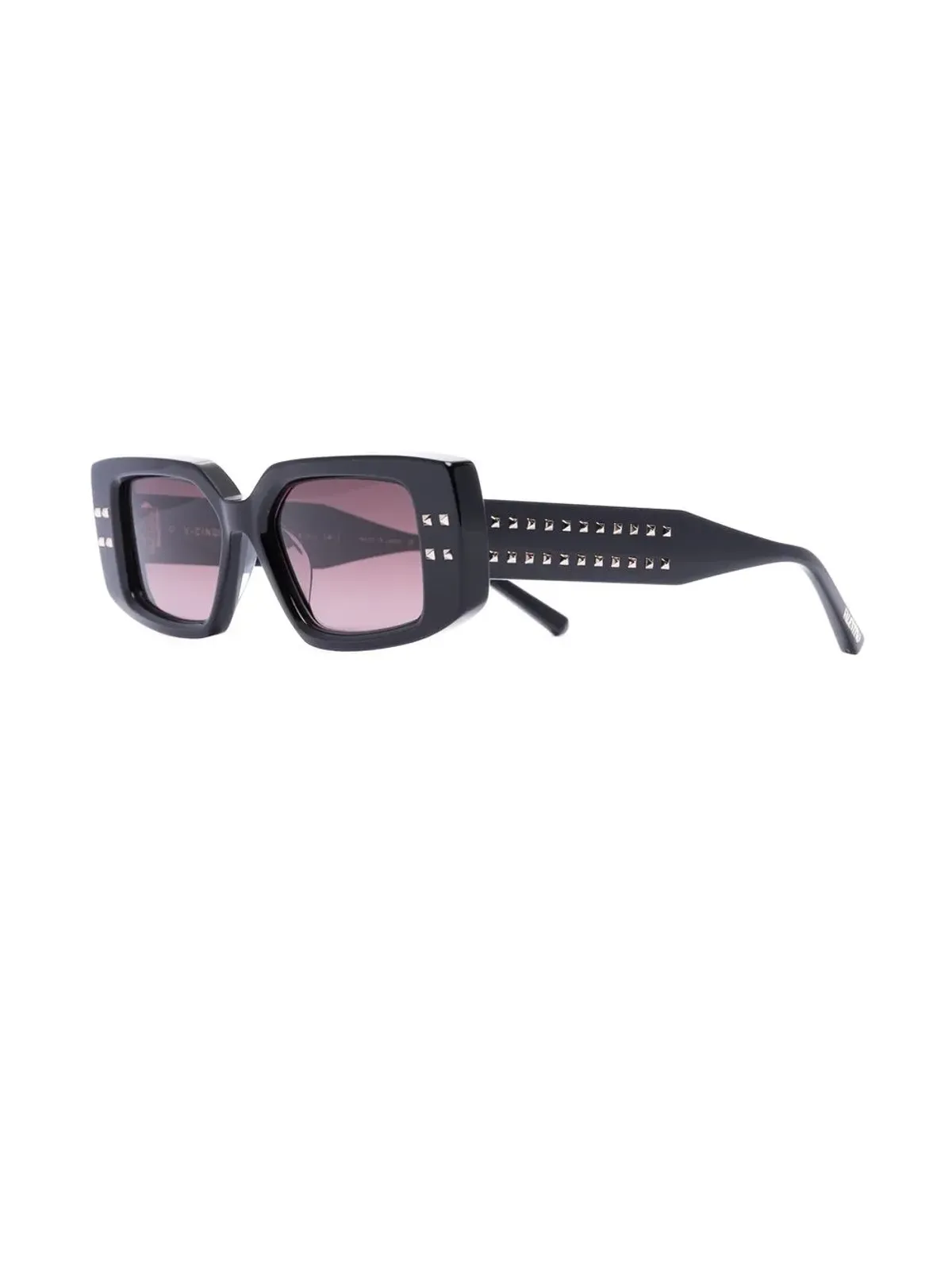 VALENTINO GARAVANI EYEWEAR ロックスタッド レクタングルフレーム サングラス - 画像2