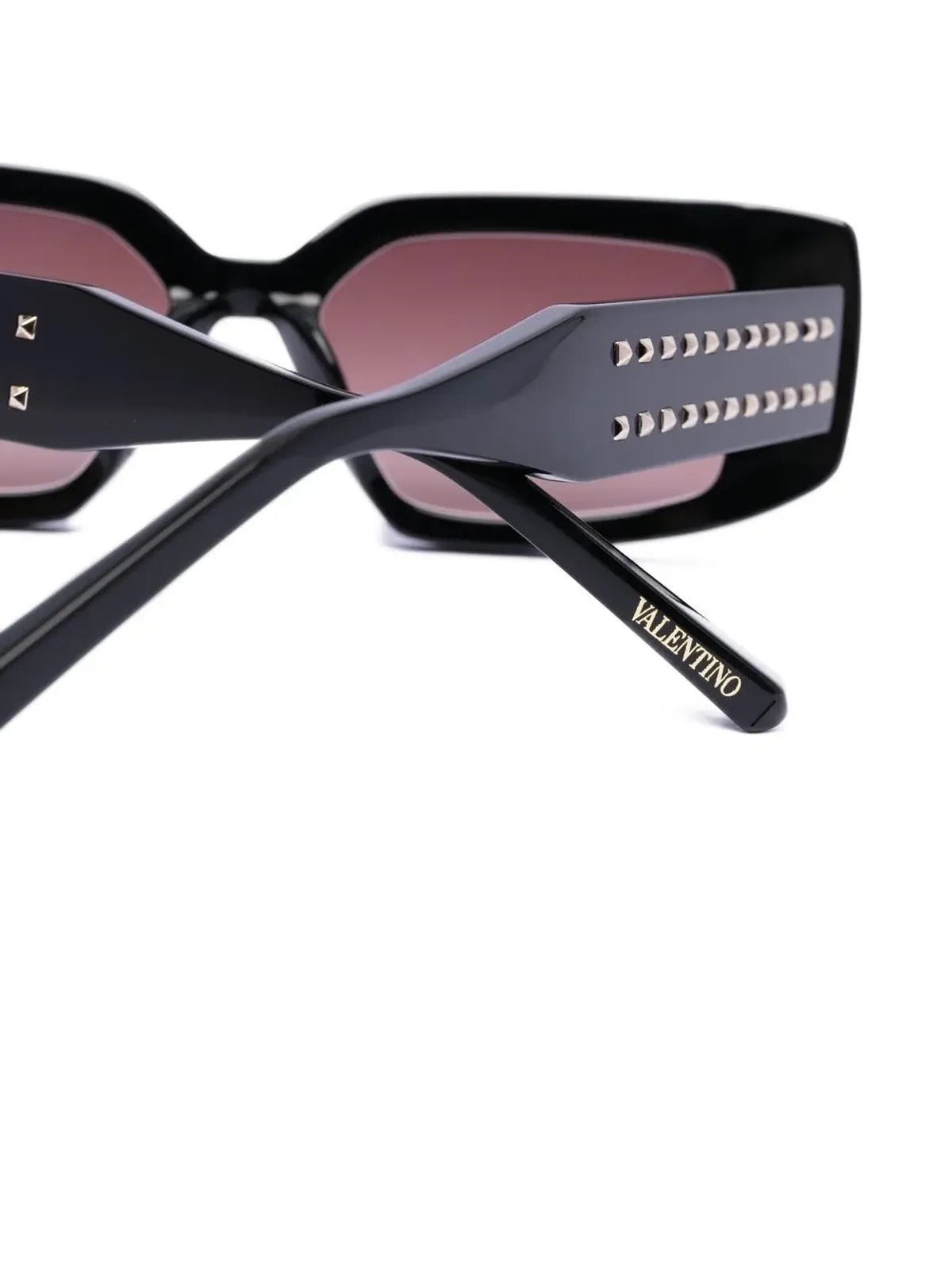 VALENTINO GARAVANI EYEWEAR ロックスタッド レクタングルフレーム サングラス - 画像3