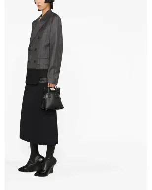 Maison Margiela 接ぎ目のあるピンストライプウールブレザー - サムネイル2