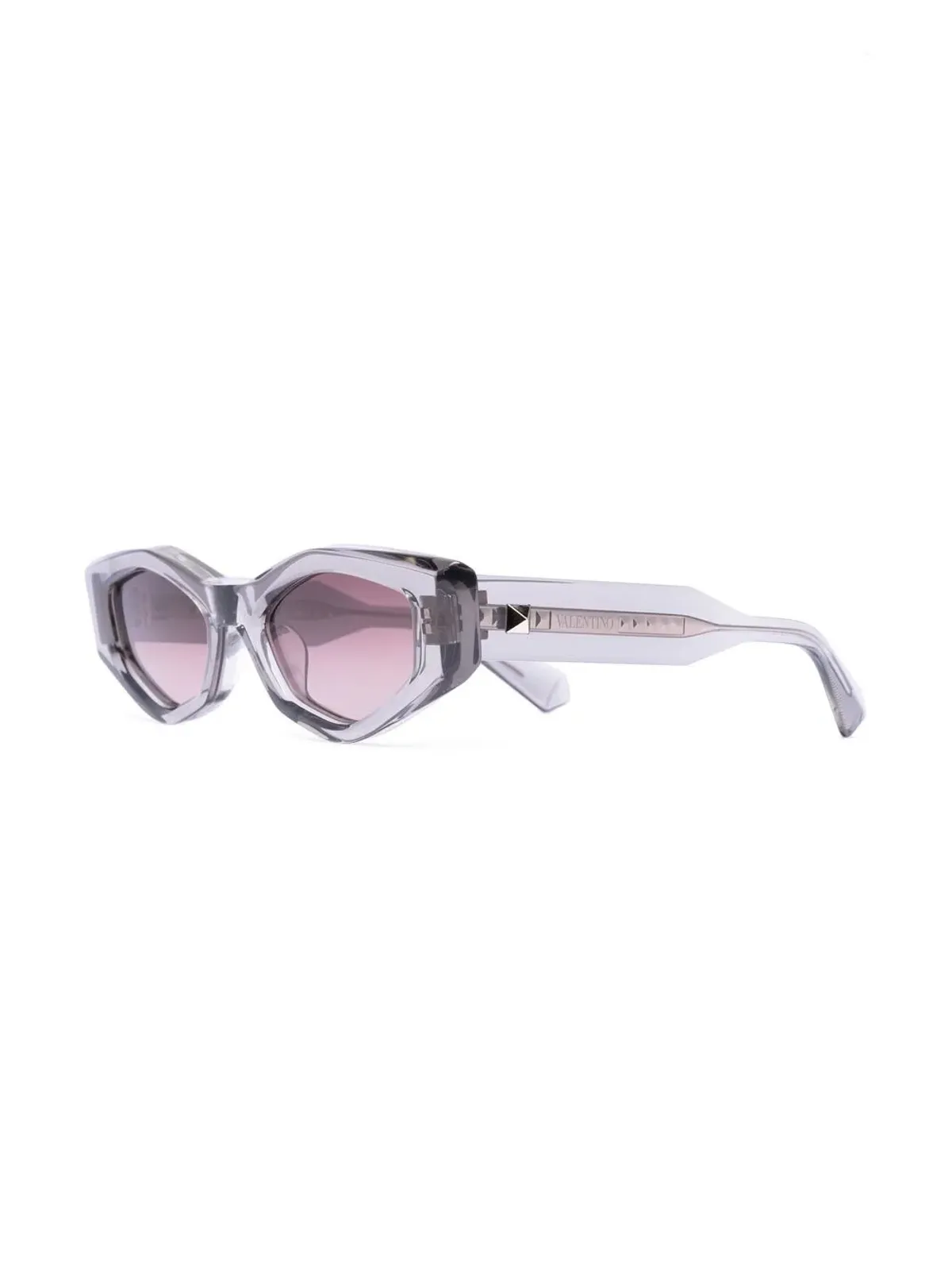 VALENTINO GARAVANI EYEWEAR ロックスタッド不規則フレーム サングラス - 画像2