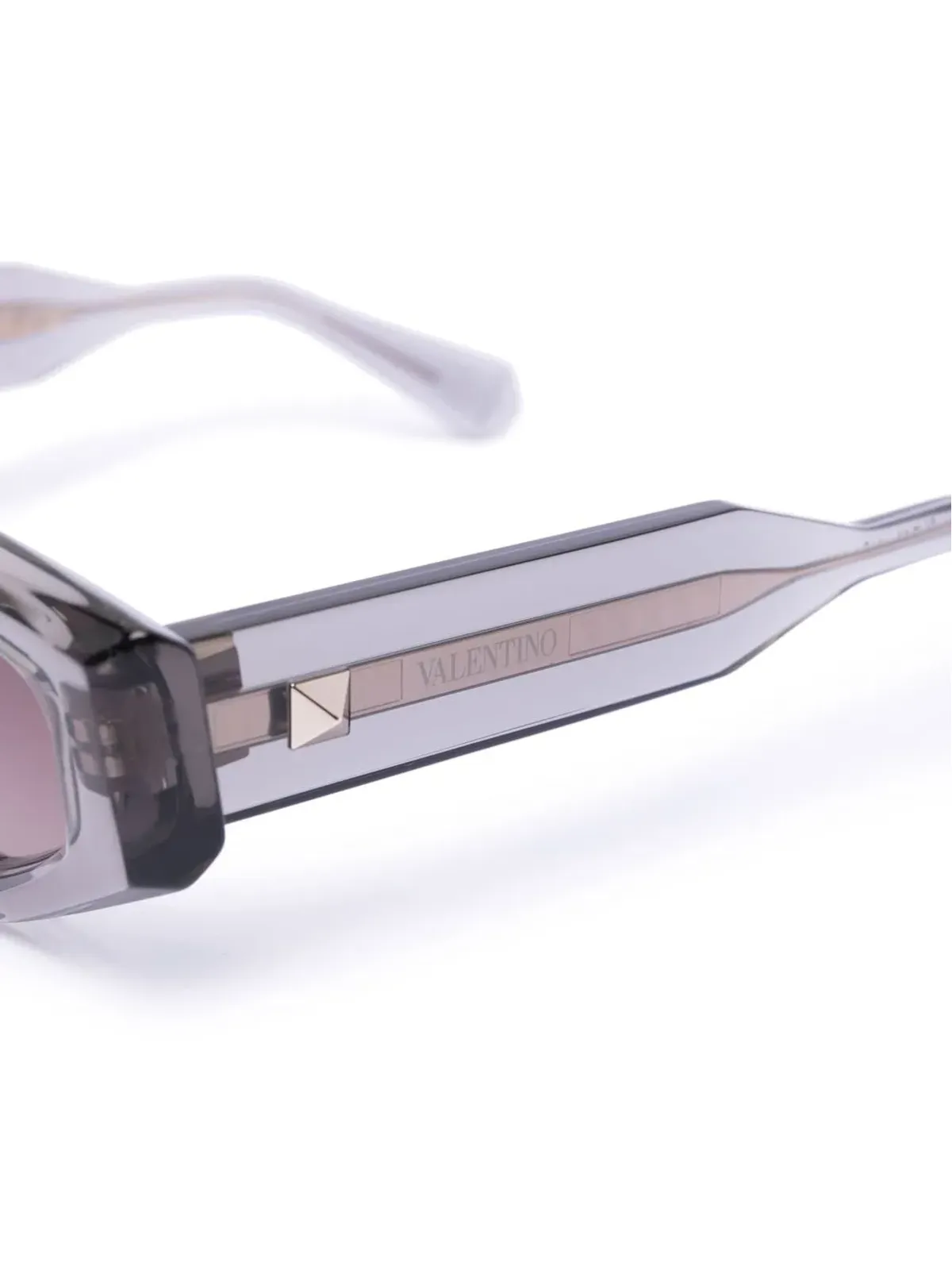 VALENTINO GARAVANI EYEWEAR ロックスタッド不規則フレーム サングラス - 画像3