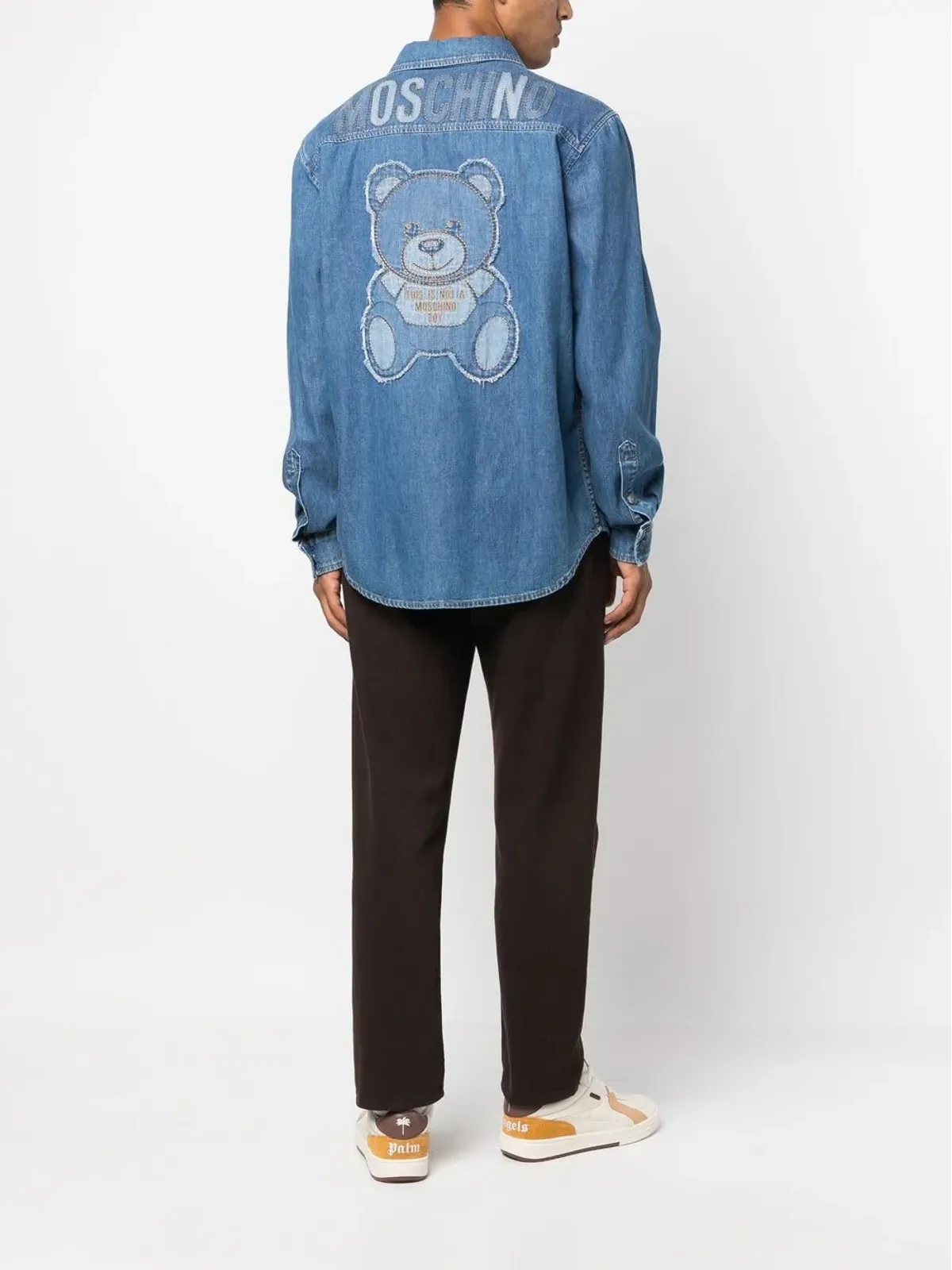 Moschino テディベア柄デニムシャツ - ブルー - 画像2