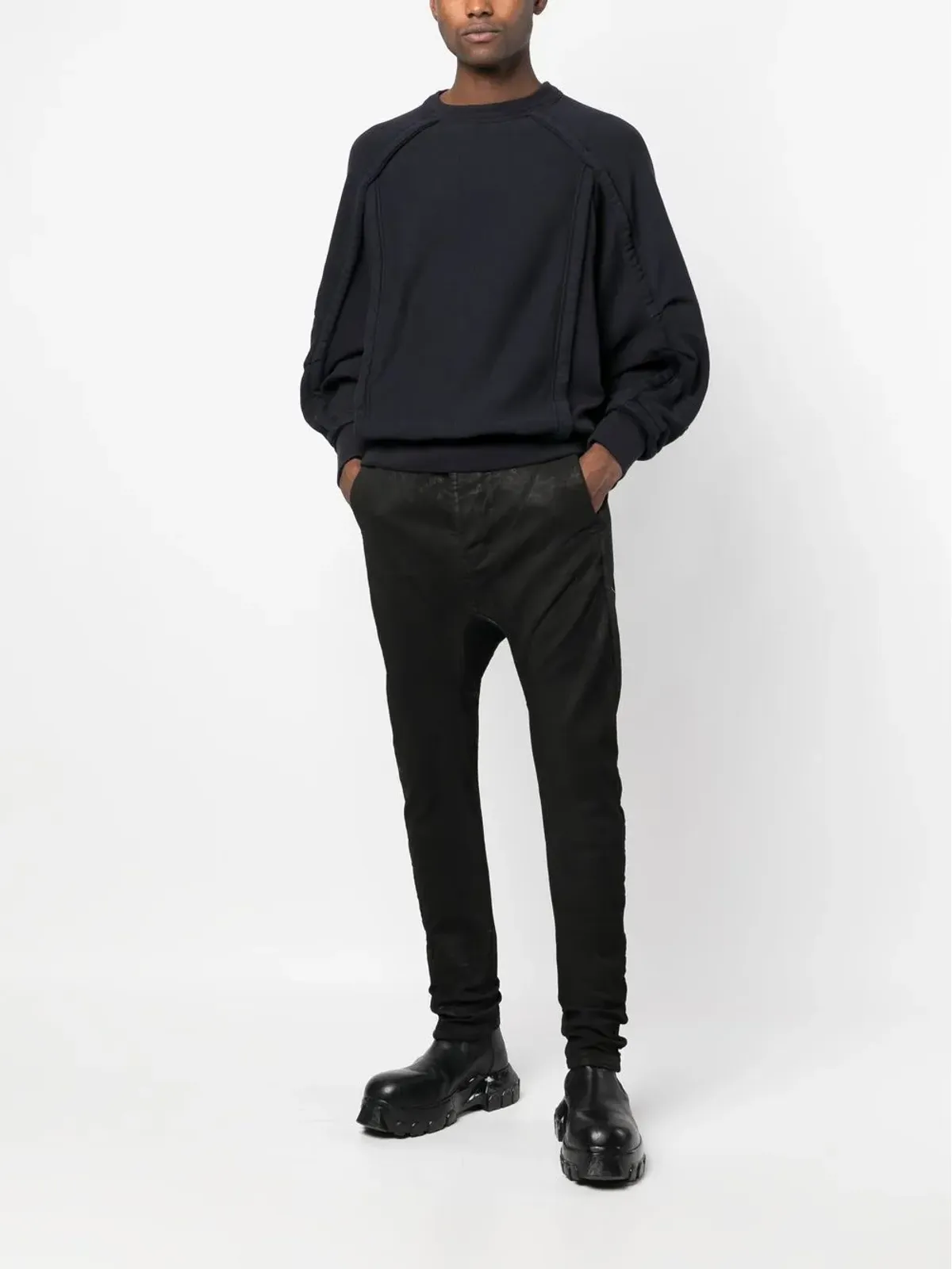 Boris Bidjan Saberi ディストレスト スリムフィット ジーンズ - 画像2
