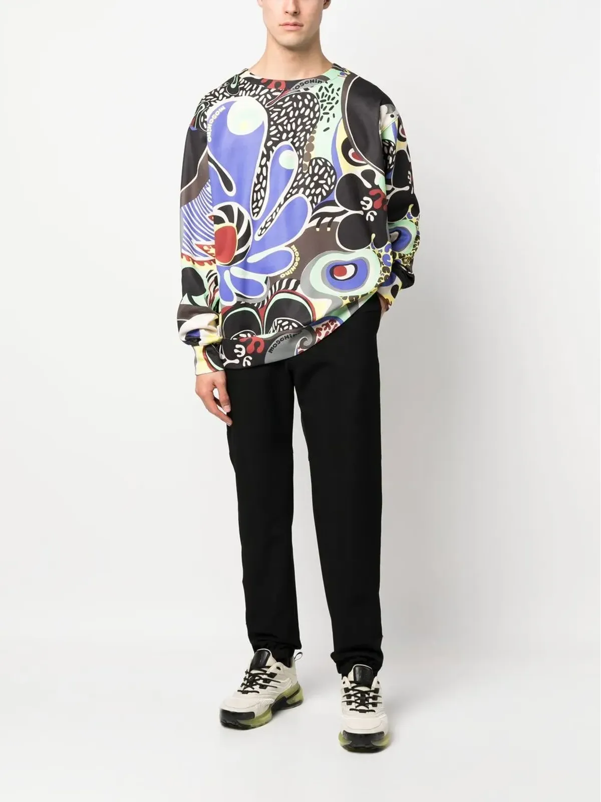 Moschino グラフィックプリント クルーネック スウェット - 画像2