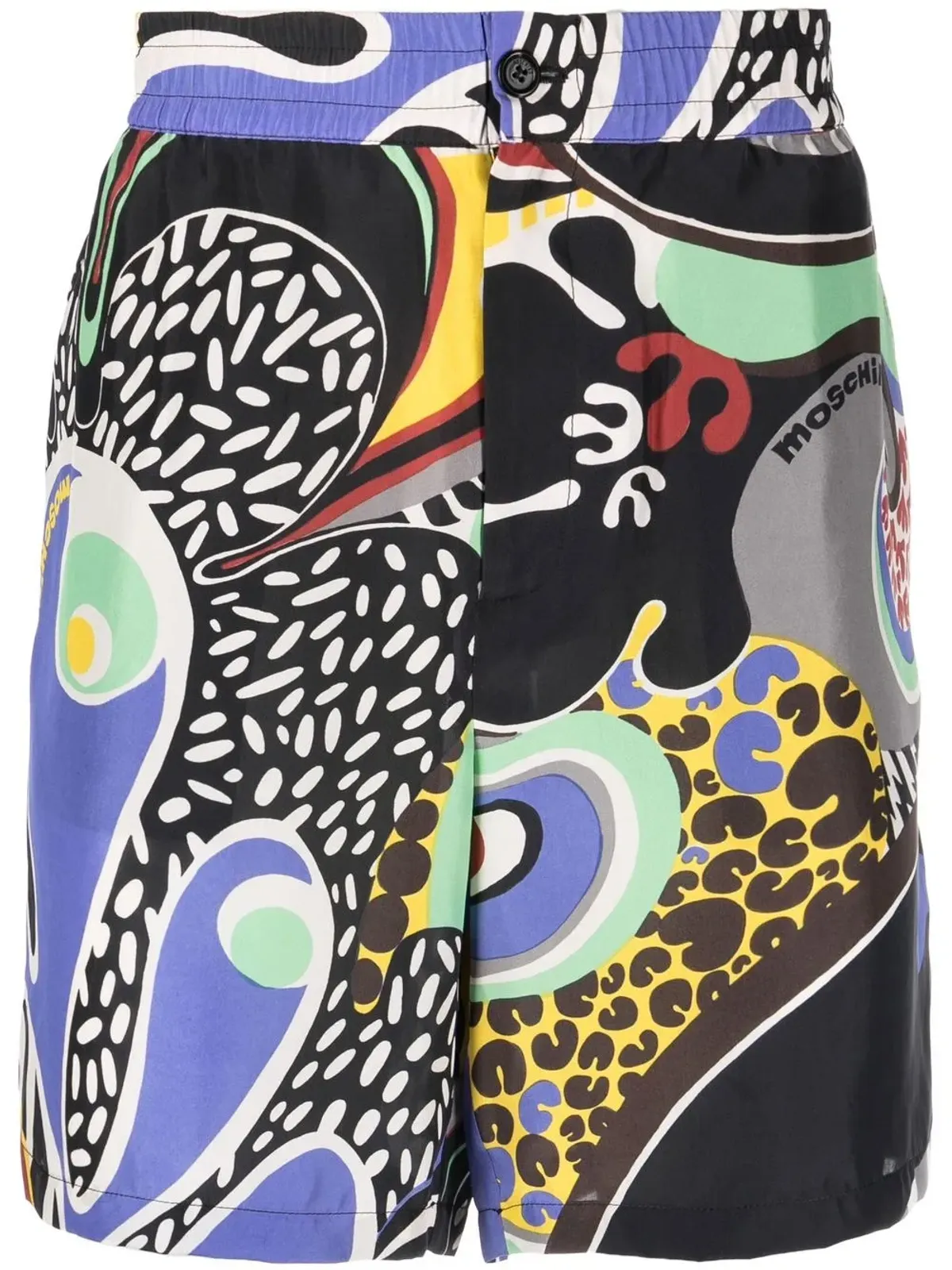 Moschino グラフィックプリントショーツ ブラック - 画像1