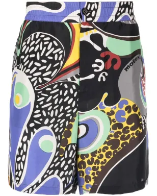 Moschino グラフィックプリントショーツ ブラック - サムネイル1