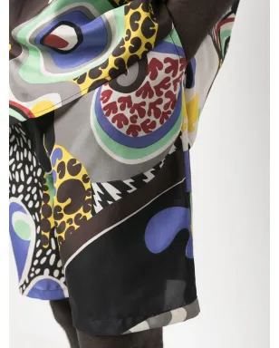 Moschino グラフィックプリントショーツ ブラック - サムネイル5