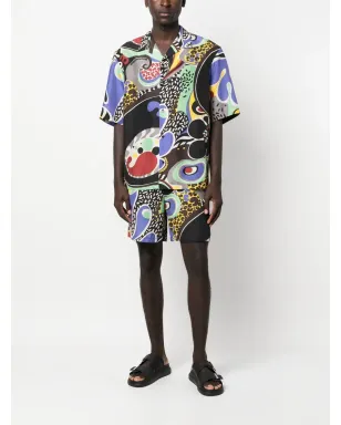 Moschino グラフィックプリントショーツ ブラック - サムネイル2