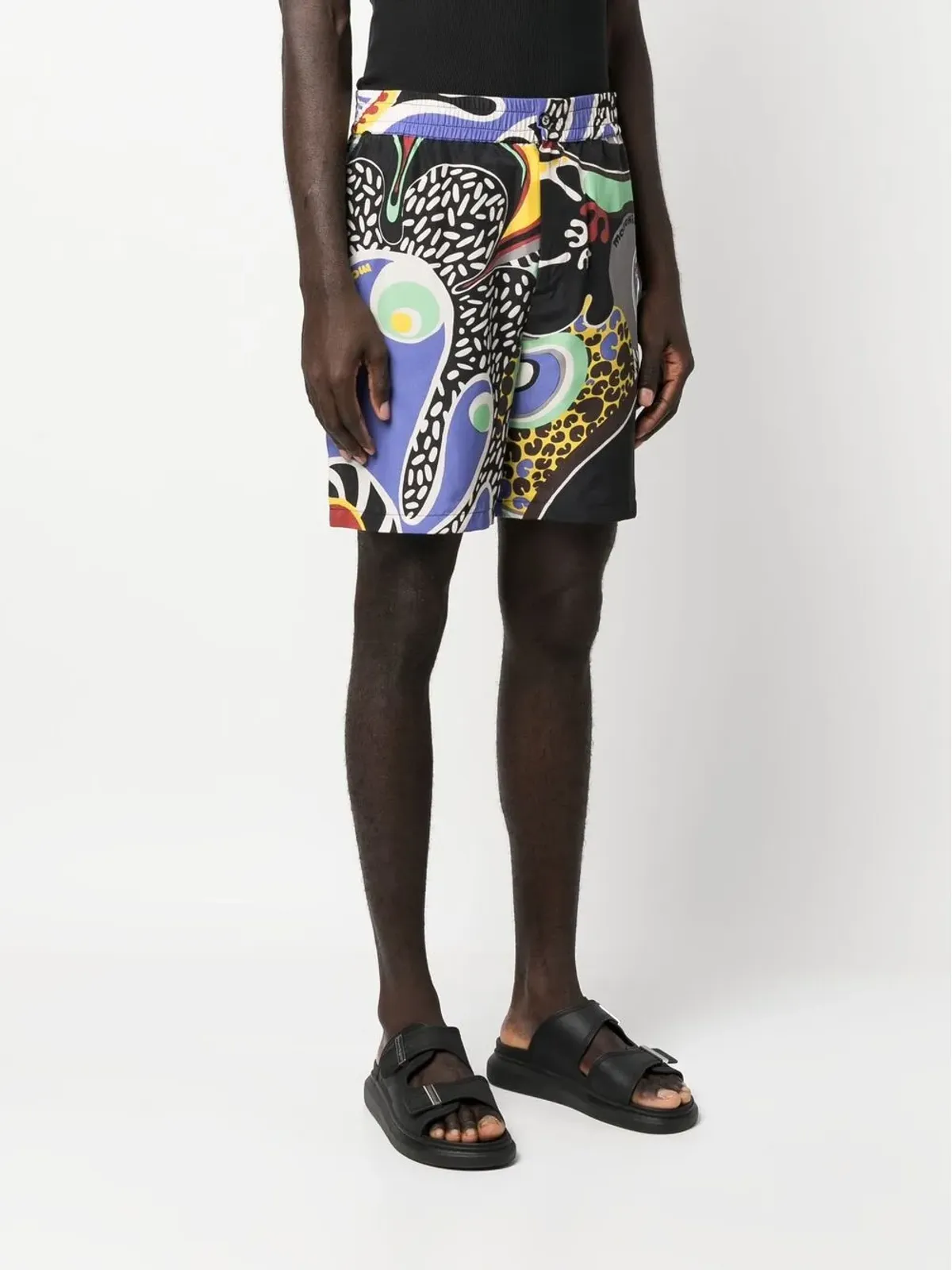 Moschino グラフィックプリントショーツ ブラック - 画像3