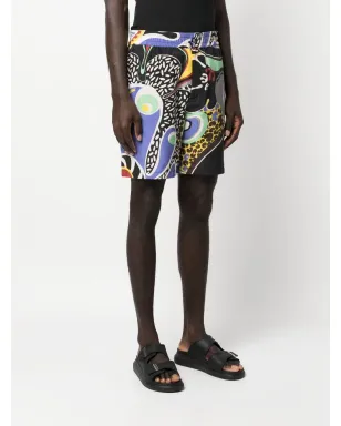 Moschino グラフィックプリントショーツ ブラック - サムネイル3