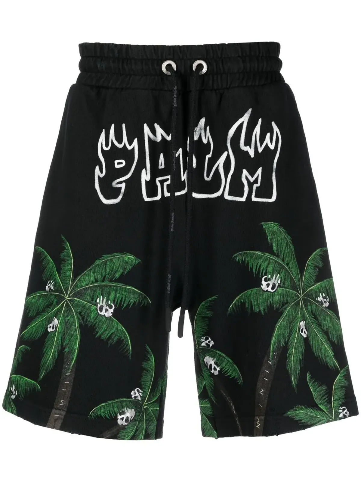 Palm Angels パームエンジェルス パームプリント スウェットショーツ - ブラック - 画像1