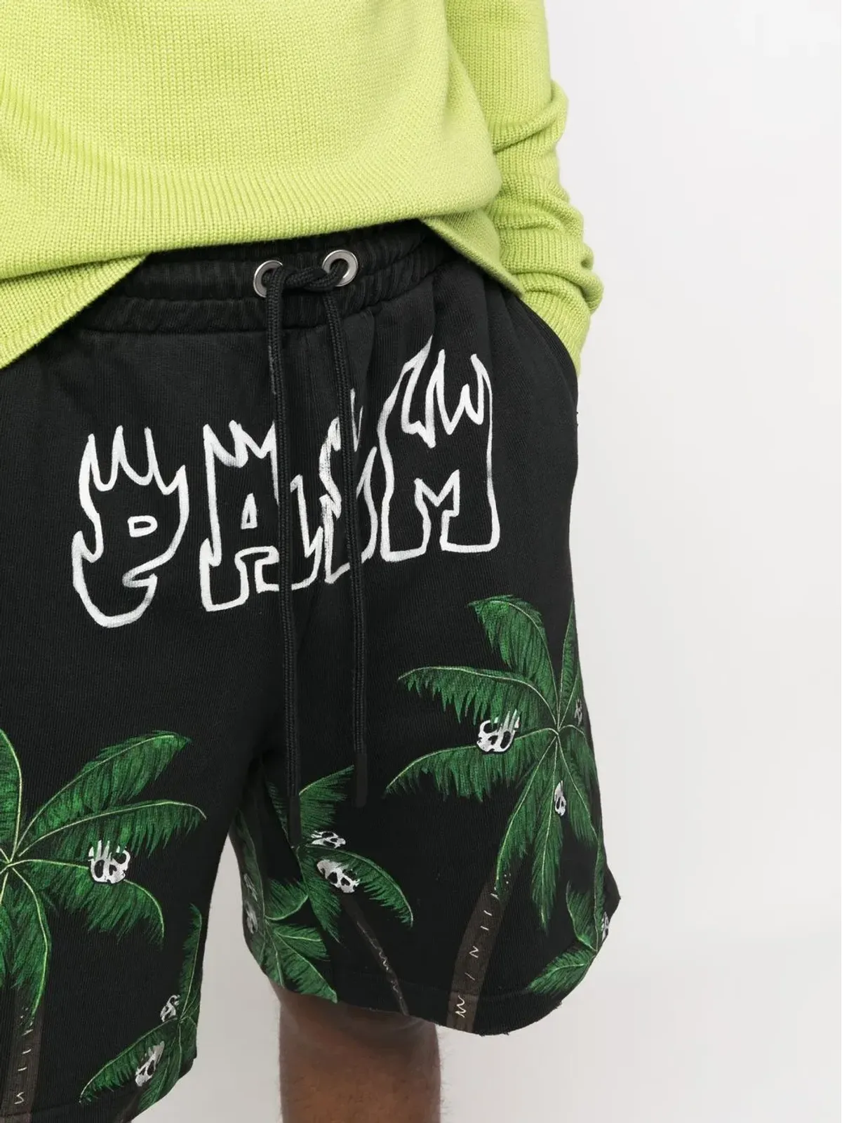 Palm Angels パームエンジェルス パームプリント スウェットショーツ - ブラック - 画像5