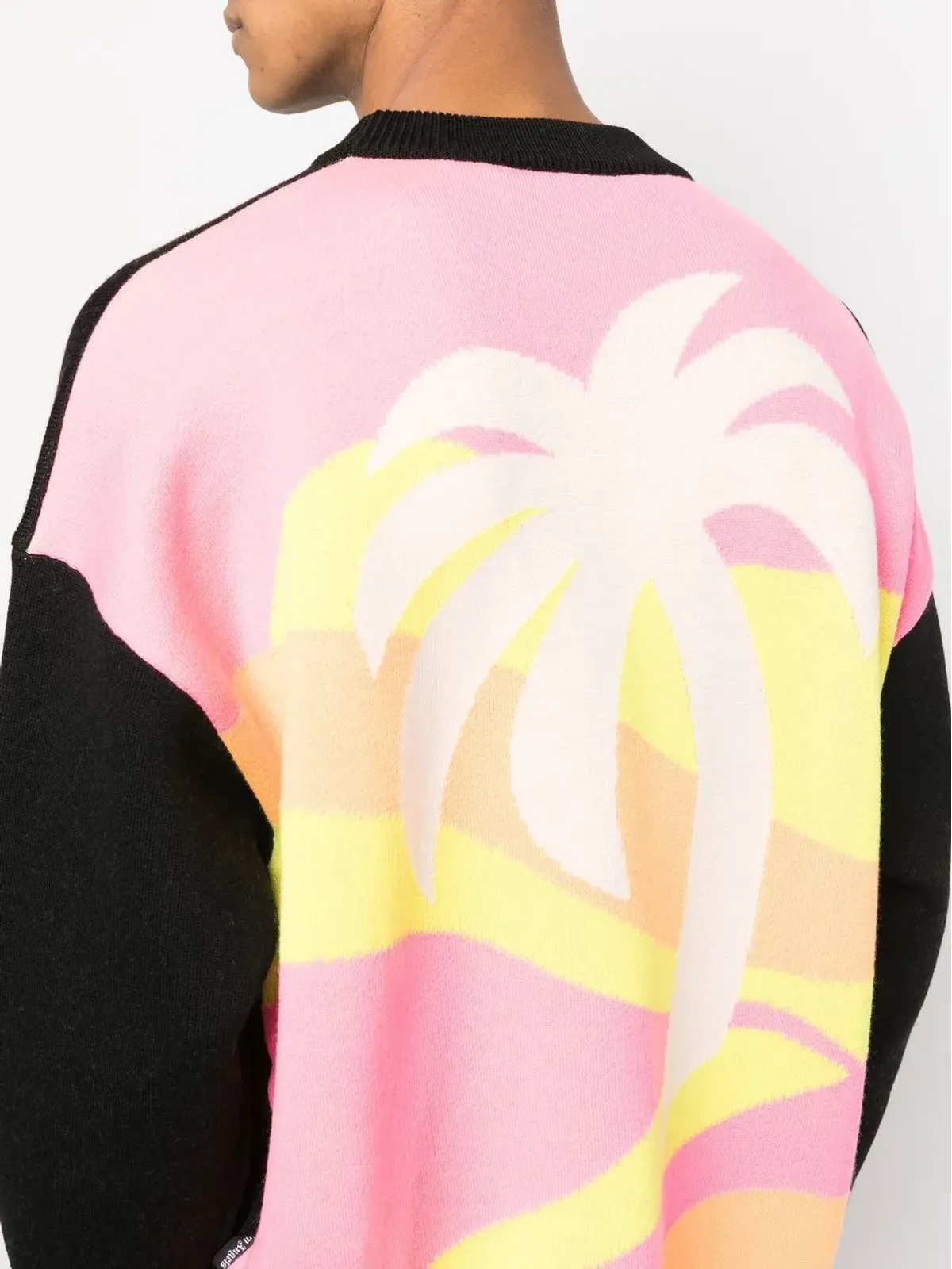 Palm Angels パームツリー インターシャ編み ウールセーター - 画像5