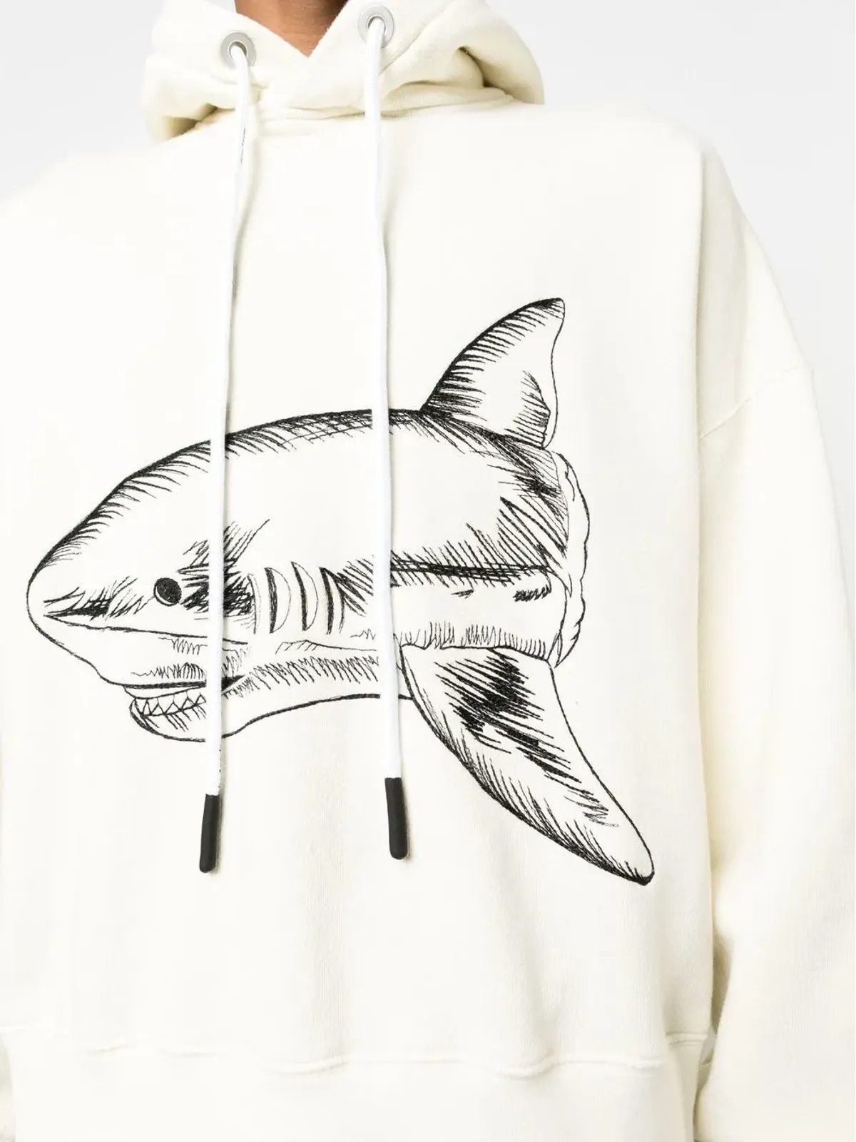 Palm Angels ブロークンシャーク オーガニックコットン フーディー - 画像5