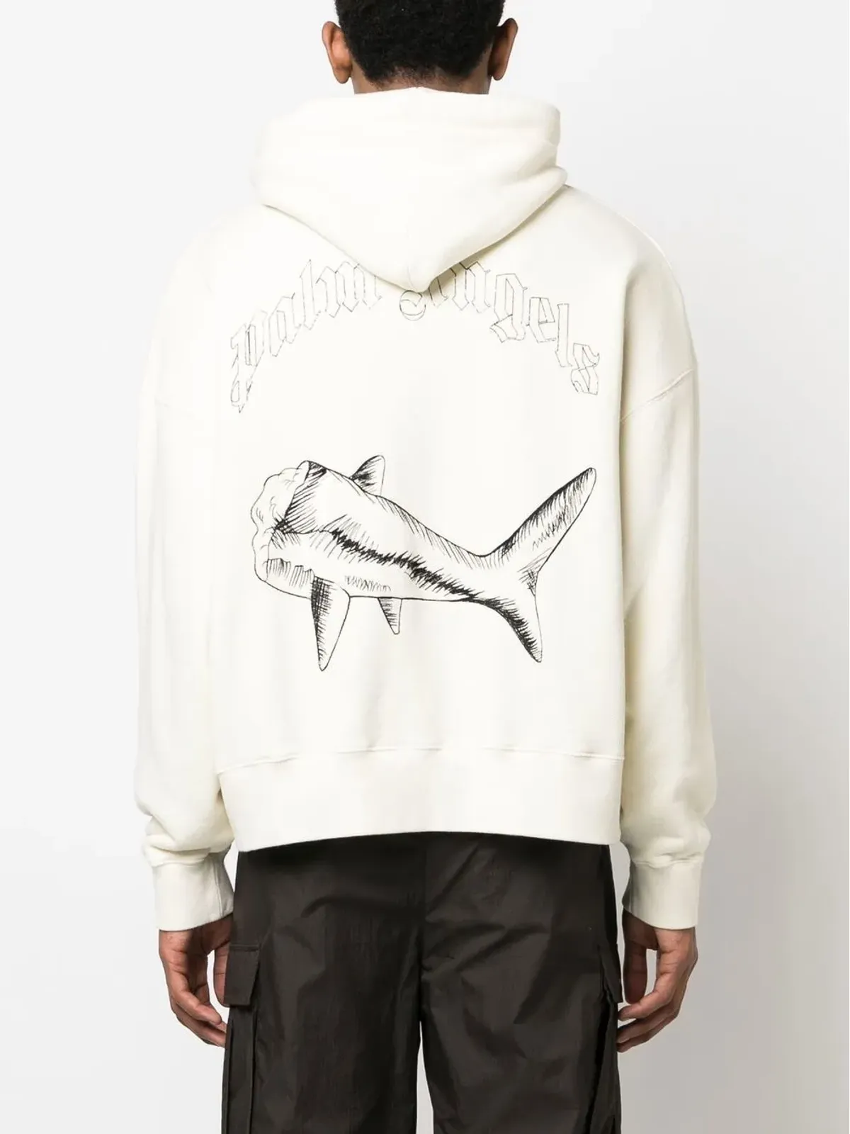 Palm Angels ブロークンシャーク オーガニックコットン フーディー - 画像4