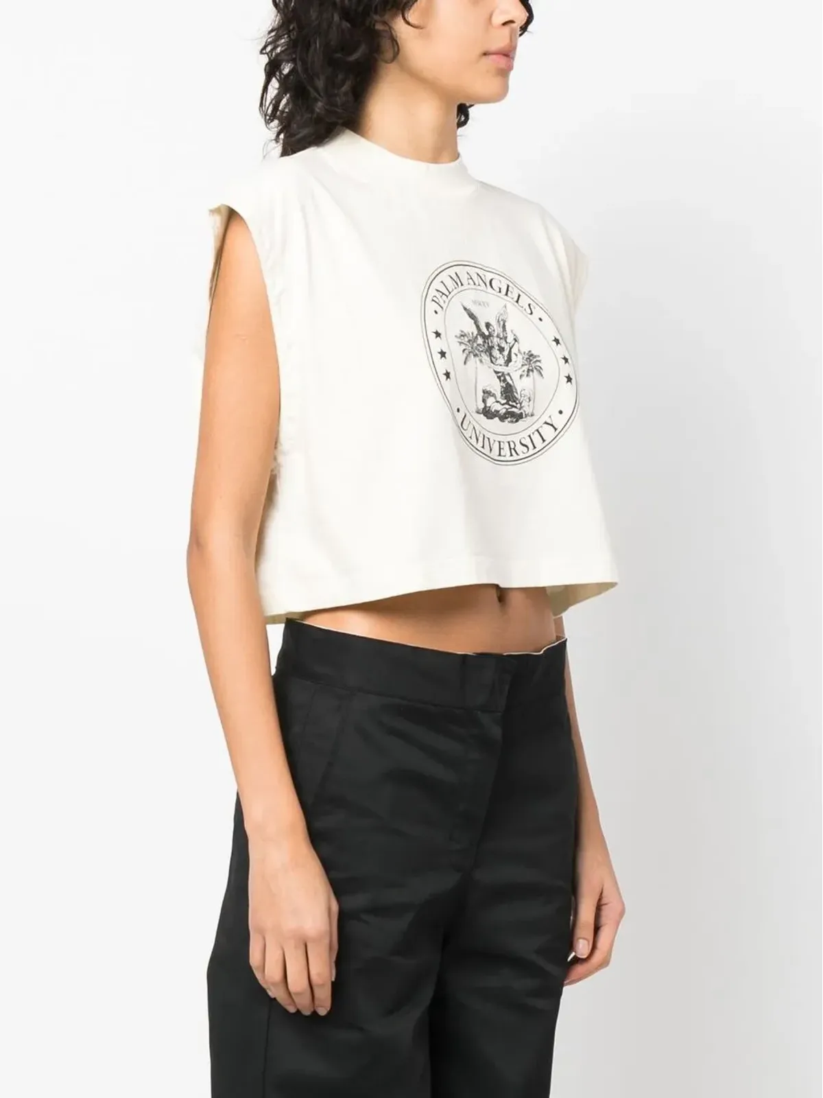 Palm Angels カレッジロゴプリント マッスルTシャツ - 画像3