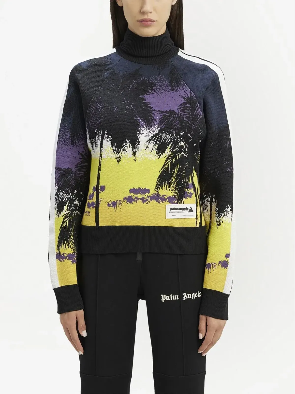 Palm Angels Palm Sunsetプリント ロールネック ジャンパー - 画像3