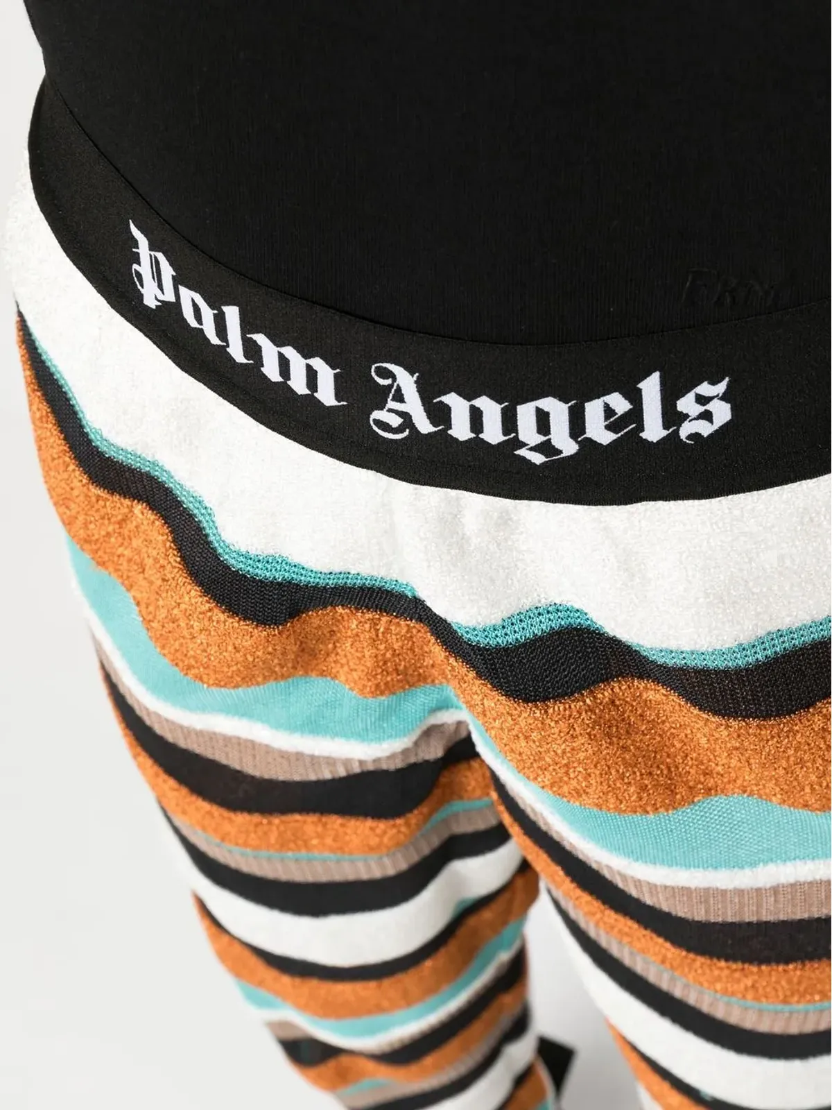 Palm Angels ロゴウエストバンドストライプ編み トラックパンツ - Brown - 画像5