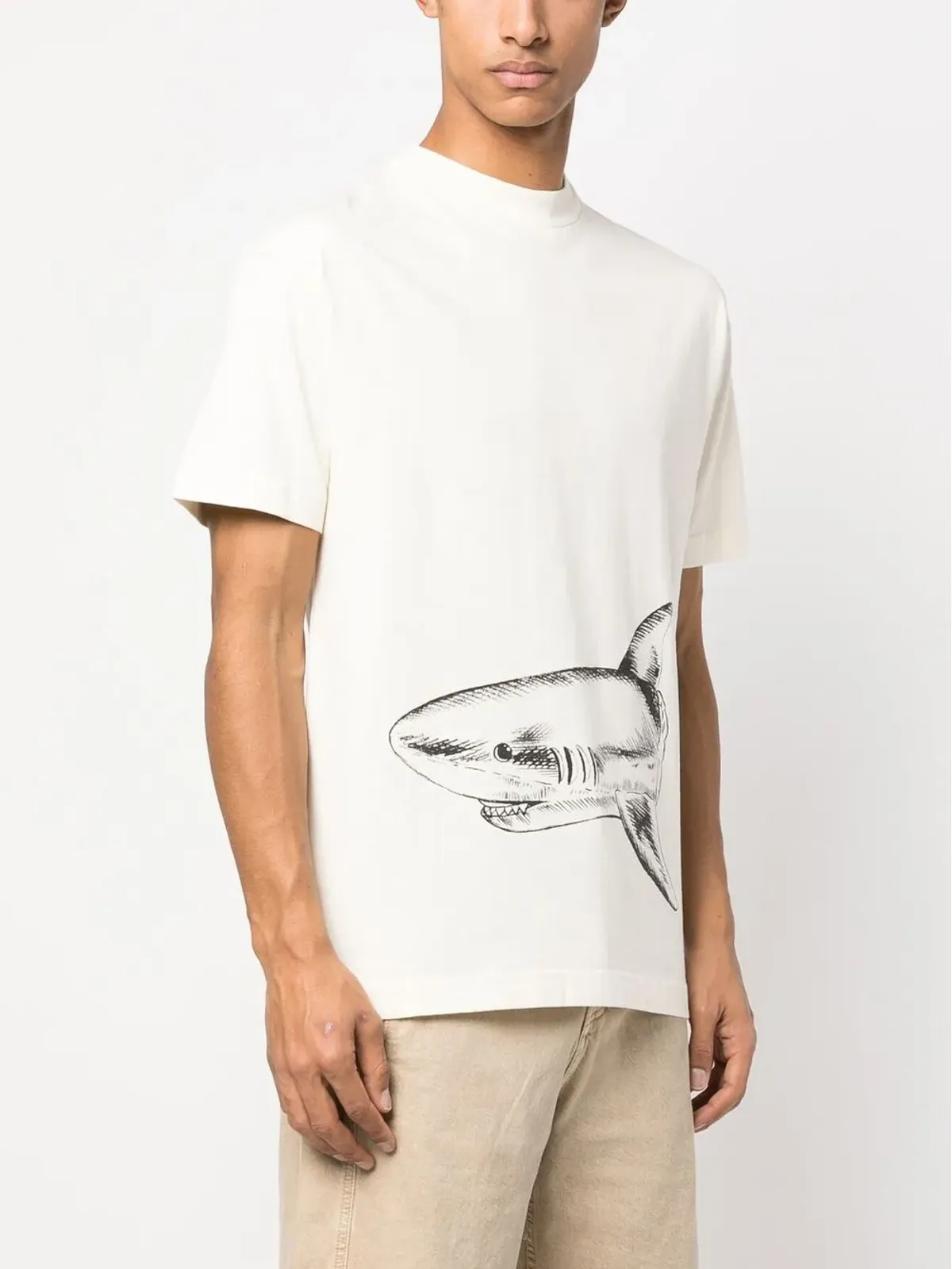 Palm Angels ブロークンシャークプリント Tシャツ - ニュートラル - 画像3