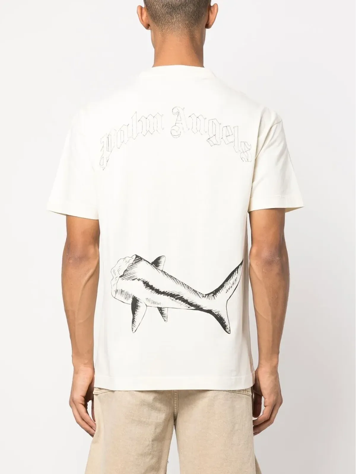 Palm Angels ブロークンシャークプリント Tシャツ - ニュートラル - 画像4